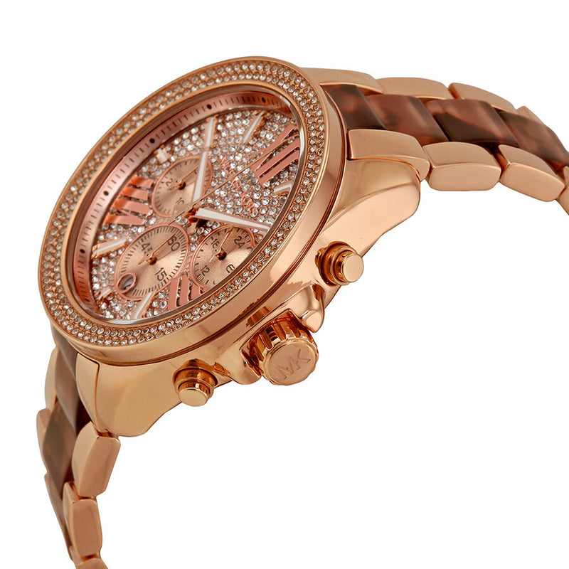 Michael Kors Wren Diamonds Rose Gold Dial Two Tone Steel Strap Watch for Women - MK6159 Buy Now By Michael Kors