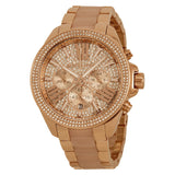 Michael Kors Wren Crystals Rose Gold Dial Rose Gold Steel Strap Watch for Women - MK6096 Buy Now By Michael Kors