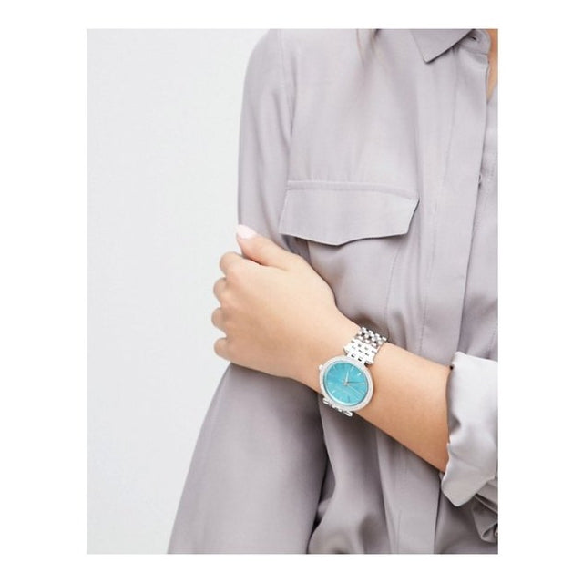 Michael Kors Darci Mother of Pearl Blue Dial Silver Steel Strap Watch for Women - MK3515 Buy Now By Michael Kors