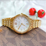 Michael Kors Mindy Three Hand White Dial Rose Gold Steel Strap Watch for Women - MK7078 Buy Now By Michael Kors