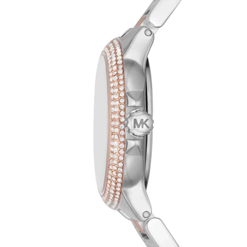 Michael Kors Camille Multifunction White Dial Two Tone Steel Strap Watch for Women - MK1054 Buy Now By Michael Kors