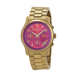 Michael Kors Runway Iridescent Pink Dial Gold Steel Strap Watch for Women - MK5939 Buy Now By Michael Kors