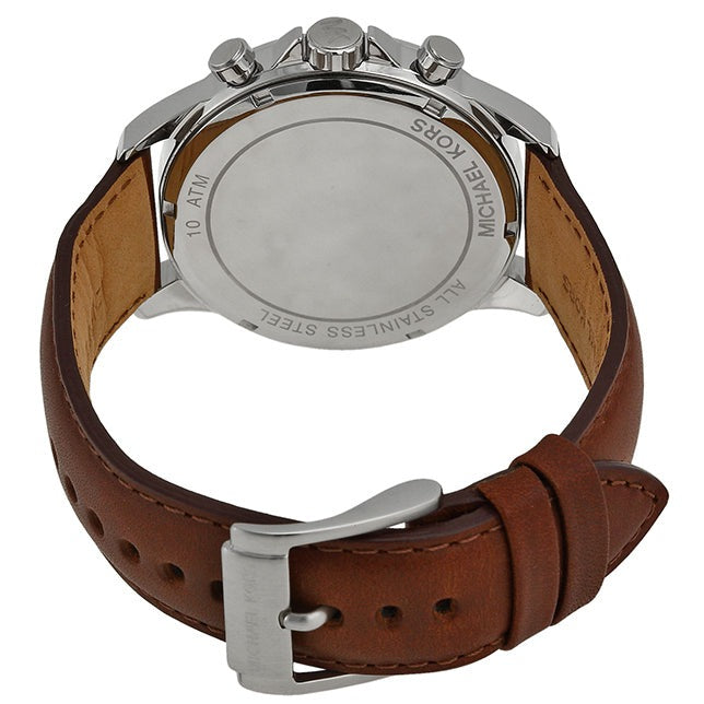 Michael Kors Gage Chronograph Blue Dial Brown Leather Strap Watch For Men - MK8362 Buy Now By Michael Kors