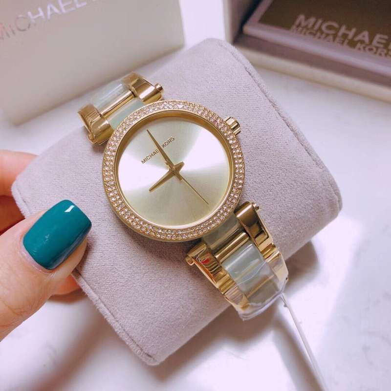 Michael Kors Delray Rose Gold Dial Two Tone Steel Strap Watch for Women - MK4317 Buy Now By Michael Kors