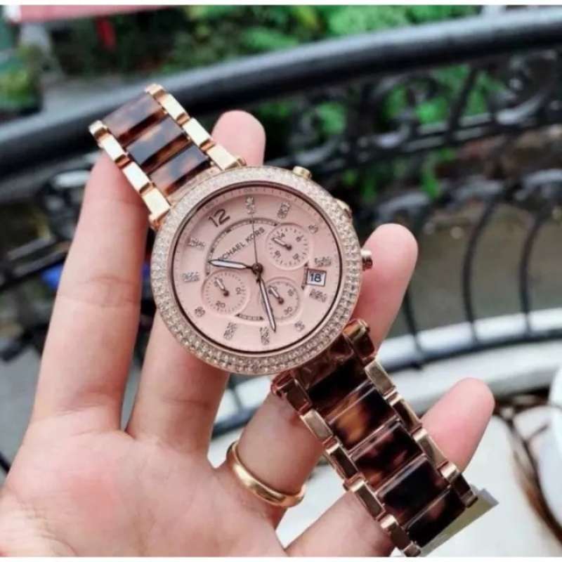 Michael Kors Parker Rose Gold Dial Two Tone Steel Strap Watch for Women - MK5538 Buy Now By Michael Kors