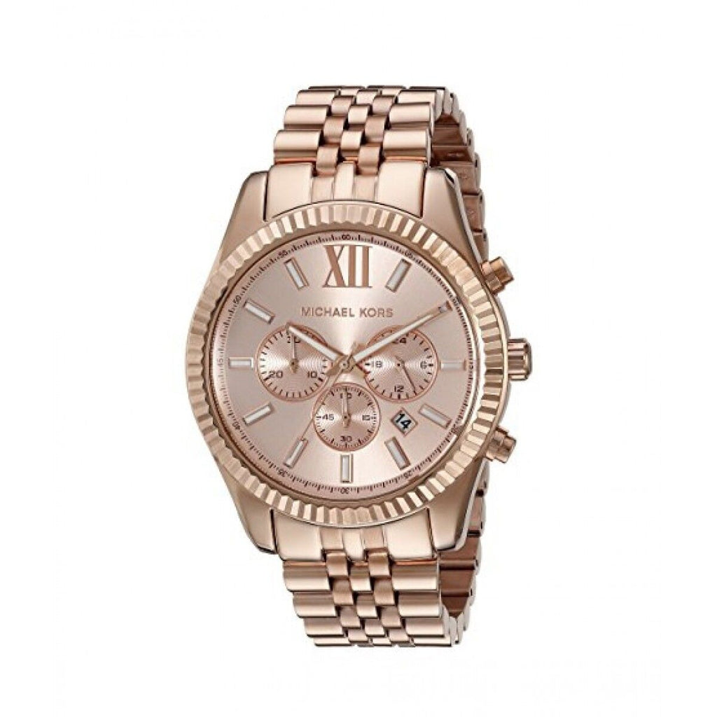 Michael Kors Lexington Rose Gold Dial Rose Gold Steel Strap Watch for Men - MK8319 Buy Now By Michael Kors