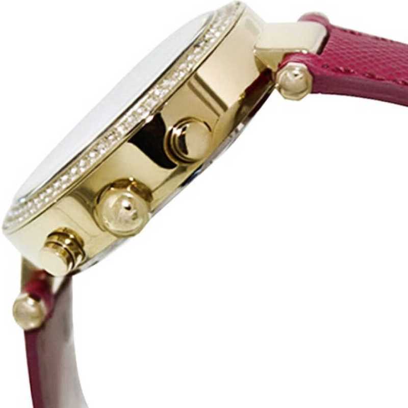 Michael Kors Parker Chronograph White Dial Pink Leather Strap Watch for Women - MK2297 Buy Now By Michael Kors