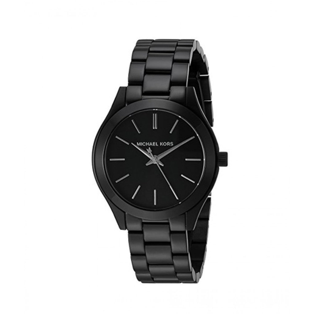 Michael Kors Mini Slim Runway Black Dial Black Steel Strap Watch for Women - MK3587 Buy Now By Michael Kors