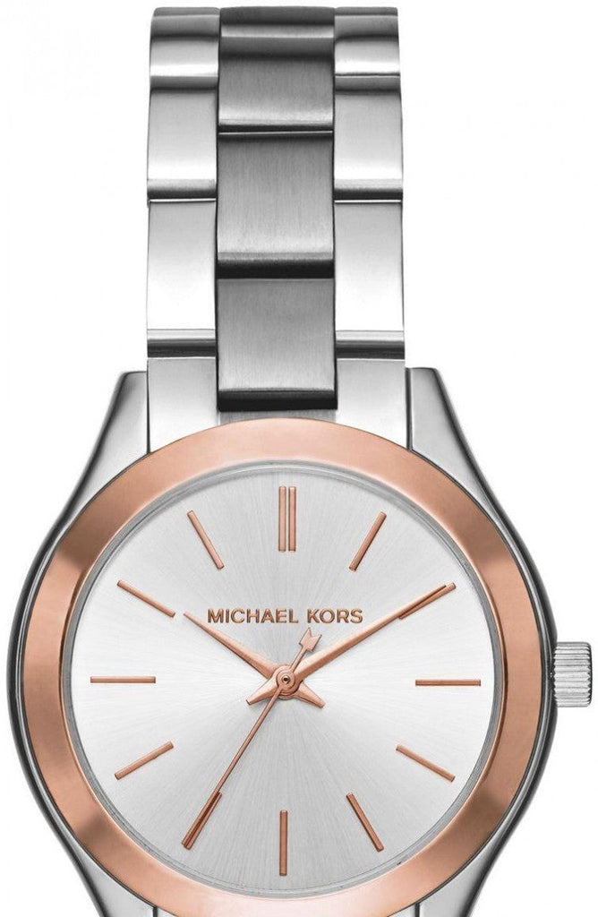 Michael Kors Mini Slim Runway Silver Dial Silver Steel Strap Watch for Women - MK3514 Buy Now By Michael Kors
