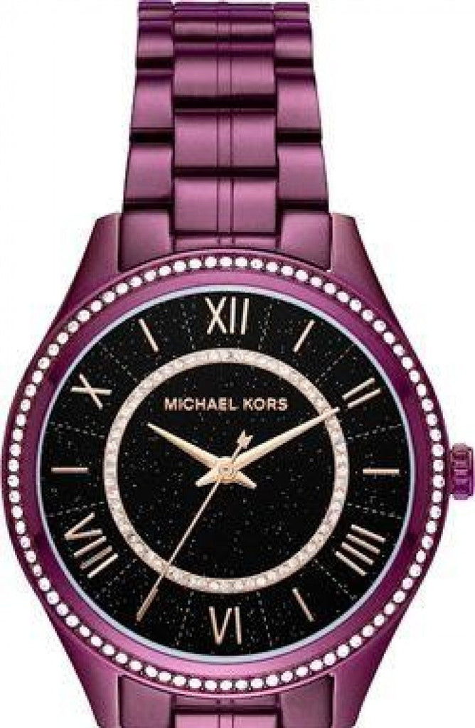 Michael Kors Lauryn Black Dial Purple Steel Strap Watch for Women - MK3724 Buy Now By Michael Kors