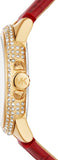 Michael Kors Camille Three-Hand Red Dial Red Leather Strap Watch for Women - MK4750 Buy Now By Michael Kors