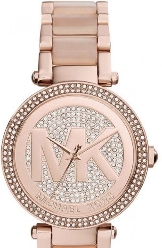 Michael Kors Parker Pink Dial Pink Steel Strap Watch for Women - MK6176 Buy Now By Michael Kors
