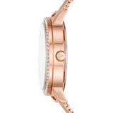 Michael Kors Quartz Crystals Rose Gold Dial Rose Gold Mesh Strap Watch for Women - MKO1012 Buy Now By Michael Kors