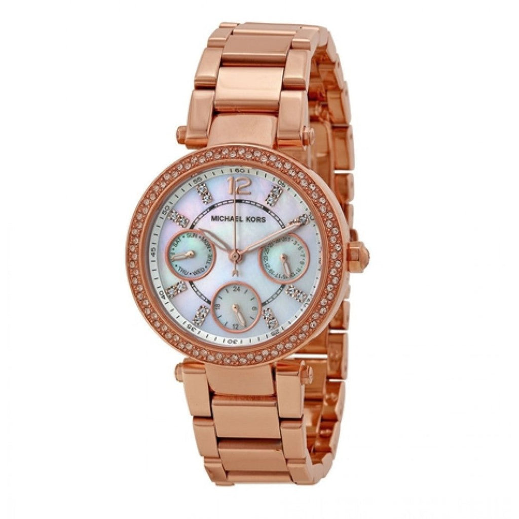 Michael Kors Parker White Dial Rose Gold Steel Strap Watch for Women - MK5616 Buy Now By Michael Kors