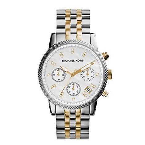 Michael Kors Ritz Chronograph White Dial Two Tone Steel Strap Watch for Women - MK5057 Buy Now By Michael Kors