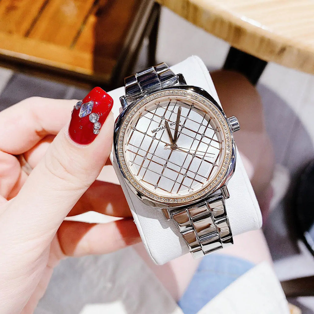 Michael Kors Nia Quartz Silver Dial Silver Steel Strap Watch For Women - MK3988 Buy Now By Michael Kors