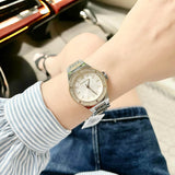 Michael Kors Lennox Three Hand Silver Dial Two Tone Steel Strap Watch For Women - MK7338 Buy Now By Michael Kors