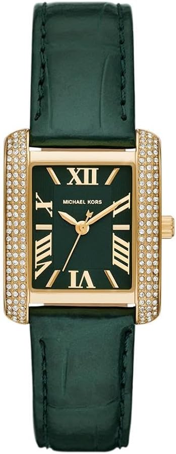 Michael Kors Emery Quartz Diamonds Green Dial Green Leather Strap Watch For Women - MK4697 Buy Now By Michael Kors