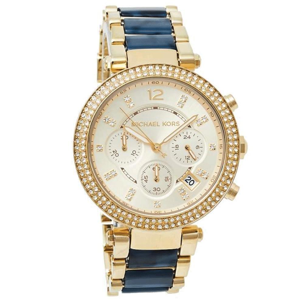 Michael Kors Parker Gold Dial Two Tone Steel Strap Watch for Women - MK6238 Buy Now By Michael Kors