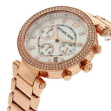 Michael Kors Parker White Dial with Diamonds Rose Gold Steel Strap Watch for Women - MK5491 Buy Now By Michael Kors