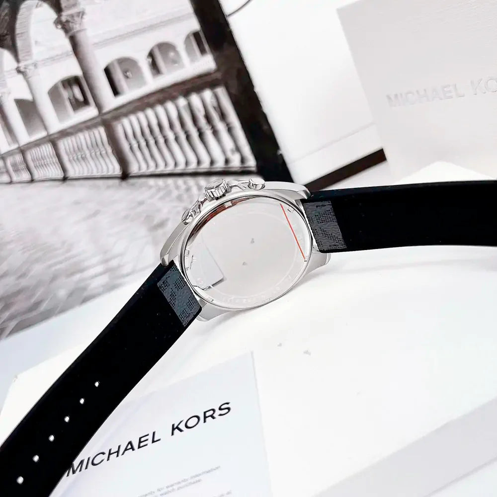 Michael Kors Brecken Chronograph Silver Dial Grey Leather Strap Watch For Men - MK8922 Buy Now By Michael Kors