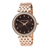 Michael Kors Darci Brown Dial Rose Gold Stainless Steel Strap Watch for Women - MK3217 Buy Now By Michael Kors
