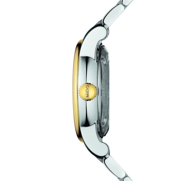 Mido Baroncelli III Automatic White Dial Two Tone Steel Strap Watch For Women - M7600.9.26.1 Buy Now By Mido