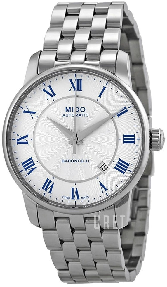 Mido Baroncelli III Automatic Silver Dial Silver Steel Strap Watch For Women - M7600.4.21.1 Buy Now By Mido