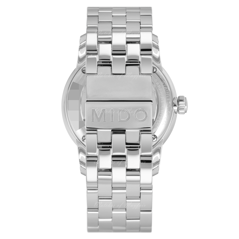 Mido Baroncelli II Automatic White Dial Silver Steel Strap Watch For Men - M8600.4.26.1 Buy Now By Mido