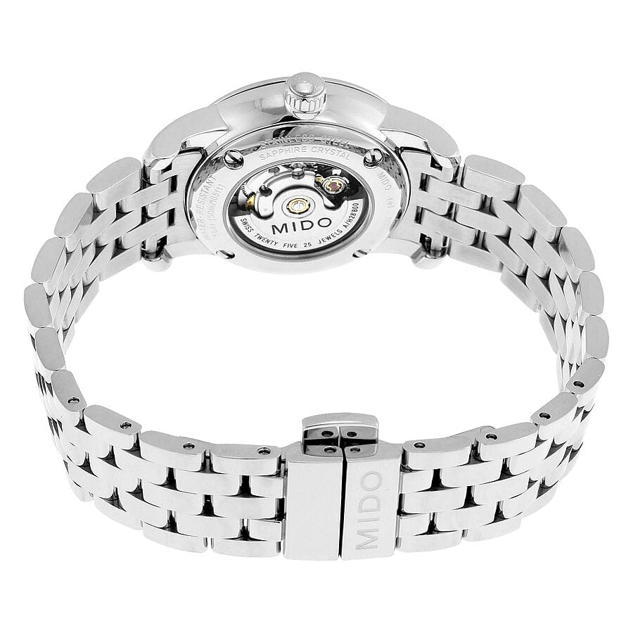 Mido Baroncelli Automatic Mother Of Pearl Dial Silver Steel Strap Watch For Women - M7600.4.69.1 Buy Now By Mido