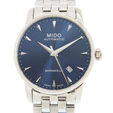 Mido Baroncelli II Automatic Blue Dial Silver Steel Strap Watch For Men - M8600.4.15.1 Buy Now By Mido