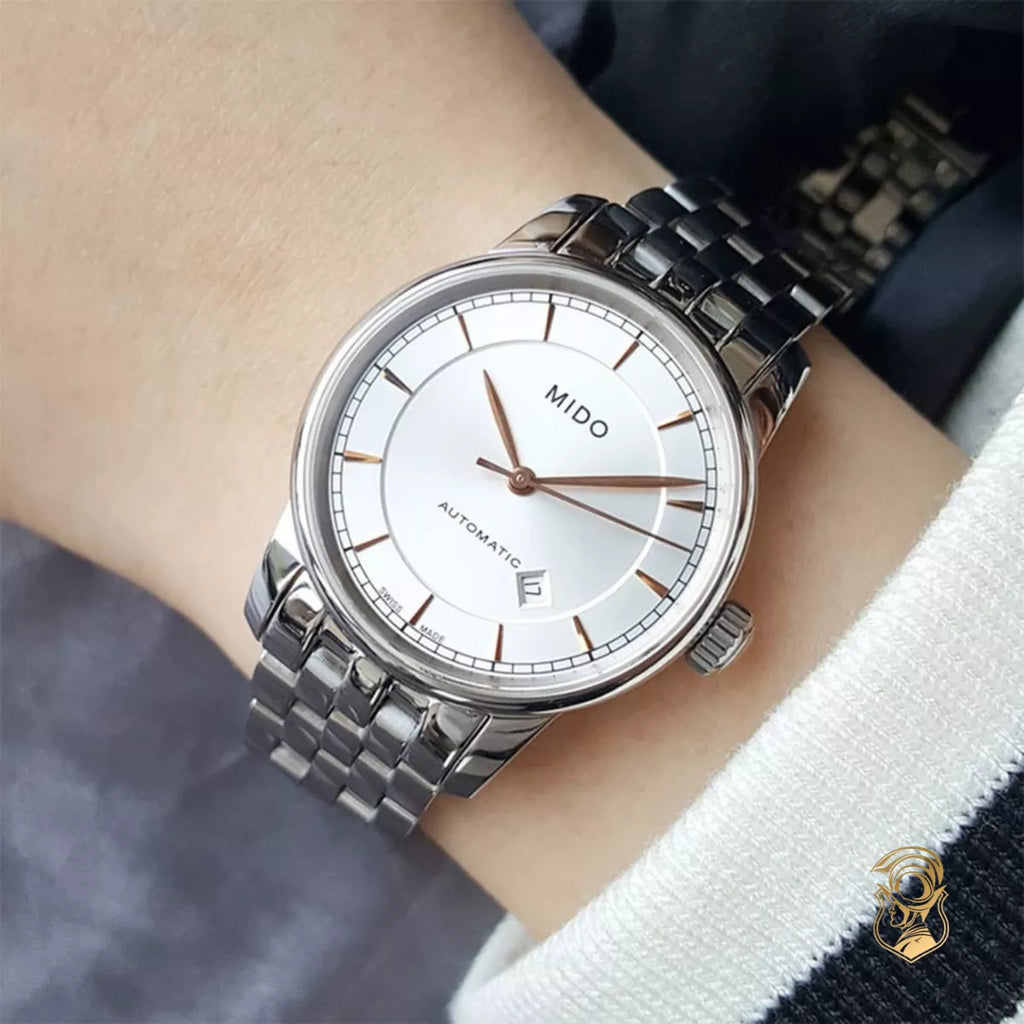 Mido Baroncelli III Automatic Silver Dial Silver Steel Strap Watch For Women - M7600.4.10.1 Buy Now By Mido