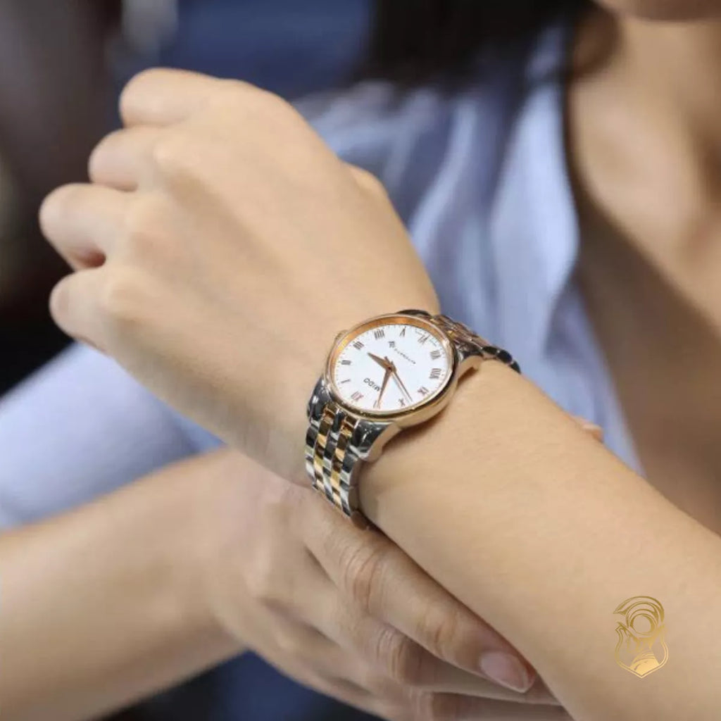 Mido Baroncelli III Automatic White Dial Two Tone Steel Strap Watch For Women - M7600.9.N6.1 Buy Now By Mido