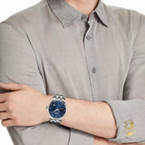 Mido Baroncelli II Automatic Blue Dial Silver Steel Strap Watch For Men - M8600.4.15.1 Buy Now By Mido