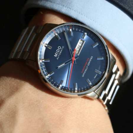 Mido Commander II Automatic Chronometer Blue Dial Silver Steel Strap Watch For Men - M021.431.11.041.00 Buy Now By Mido