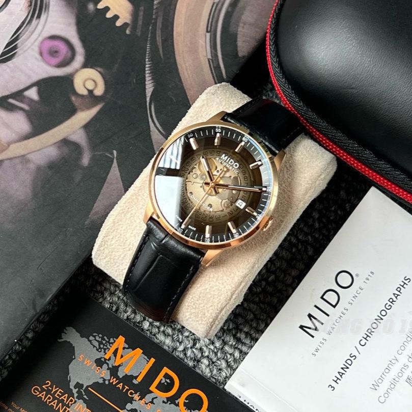 Mido Commander Automatic Black Dial Black Leather Strap Watch For Men - M021.407.36.411.00 Buy Now By Mido