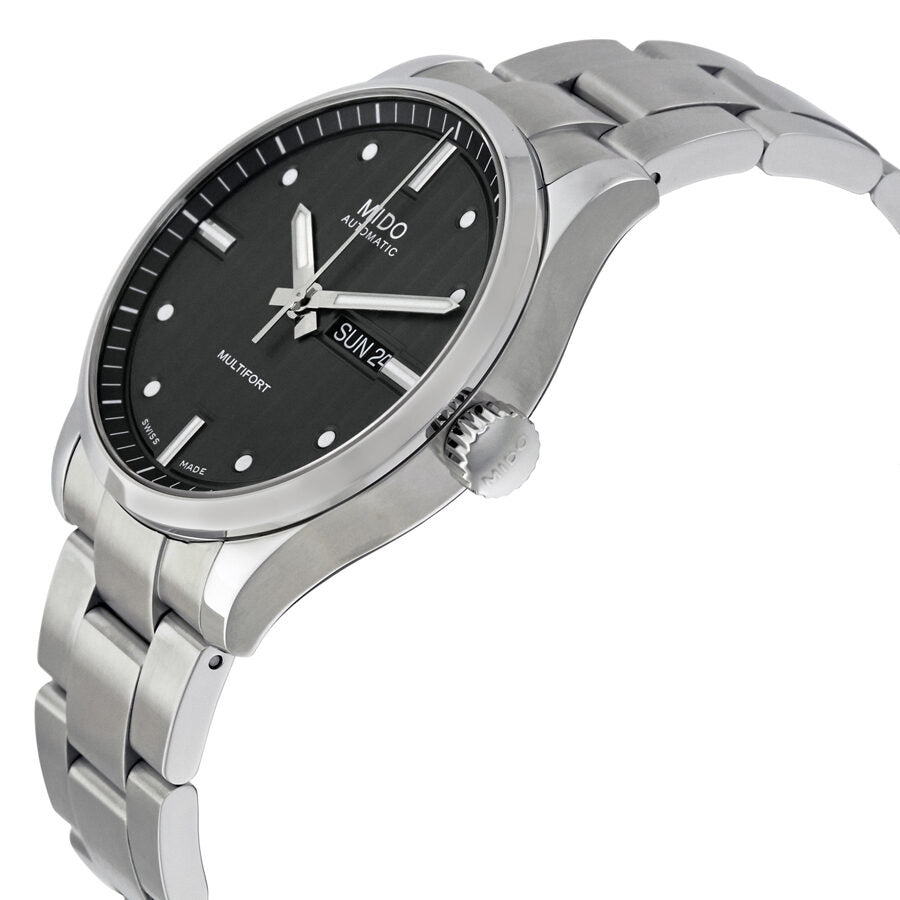 Mido Multifort Automatic Gray Dial Silver Steel Strap Watch For Men - M005.430.11.061.80 Buy Now By Mido