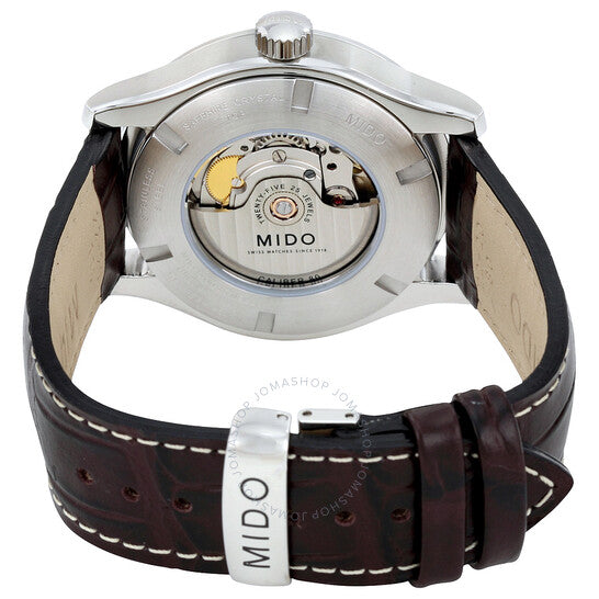 Mido Multifort Automatic Silver Dial Black Leather Strap Watch For Men - M005.430.16.031.80 Buy Now By Mido