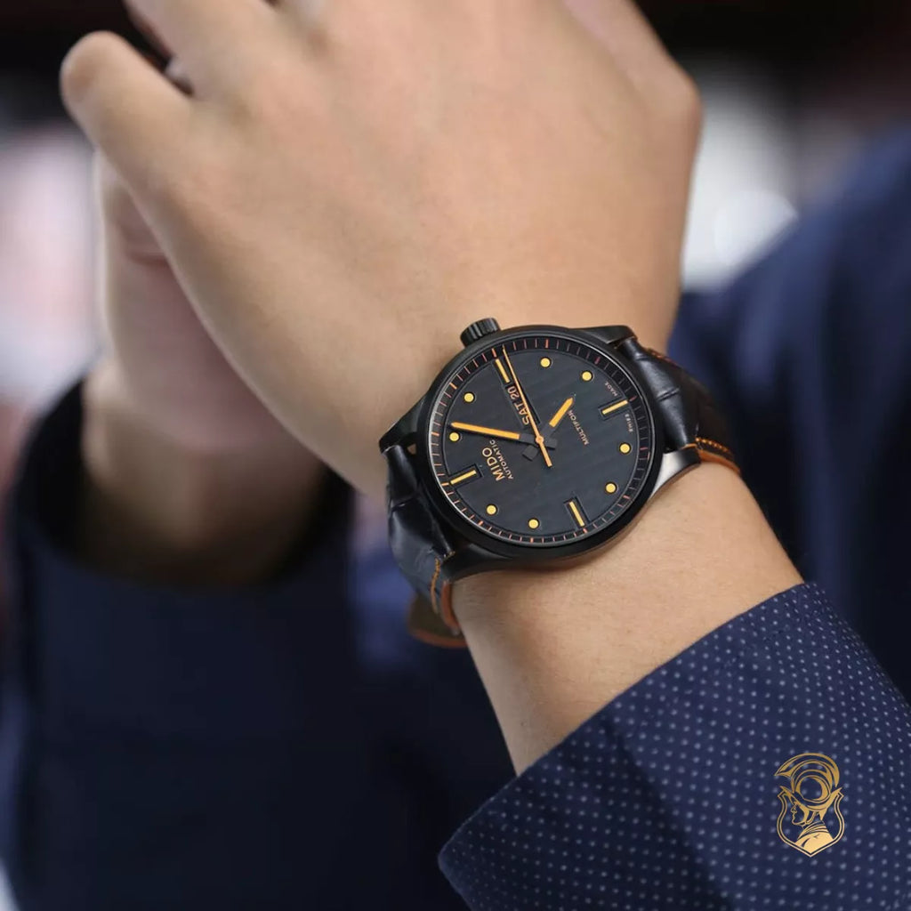 Mido Multifort Automatic Special Edition Black Dial Black Leather Strap Watch For Men - M005.430.36.051.80 Buy Now By Mido