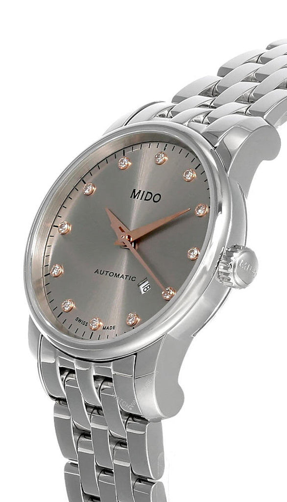 Mido Baroncelli III Automatic Silver Dial Silver Steel Strap Watch For Women - M7600.4.21.1 Buy Now By Mido