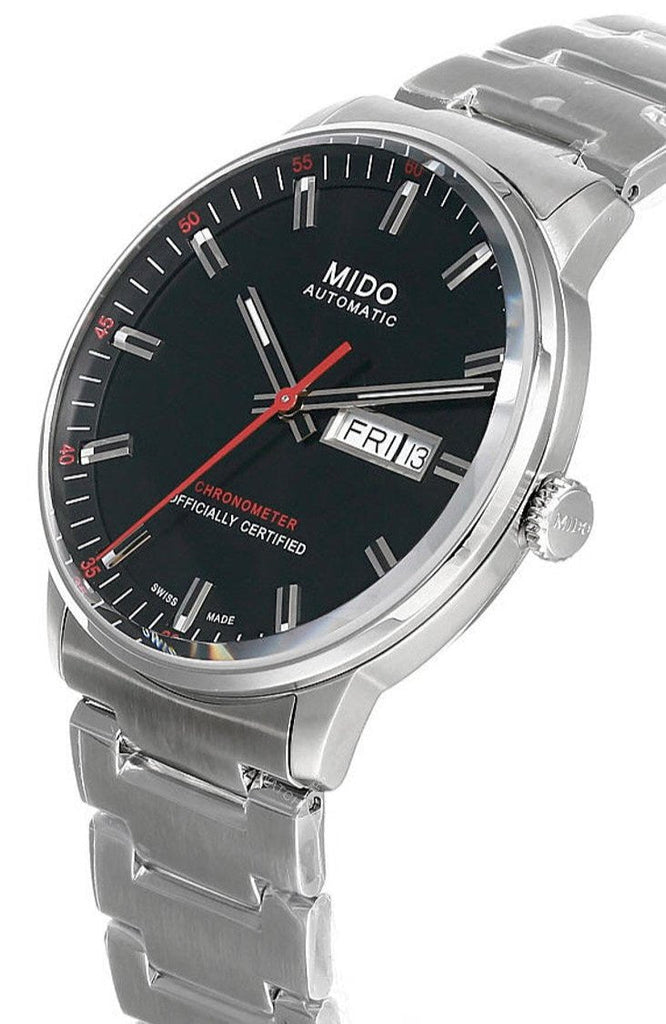 Mido Commander II Automatic Black Dial Silver Steel Strap Watch For Men - M021.431.11.051.00 Buy Now By Mido