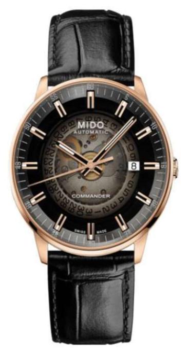 Mido Commander Automatic Black Dial Black Leather Strap Watch For Men - M021.407.36.411.00 Buy Now By Mido