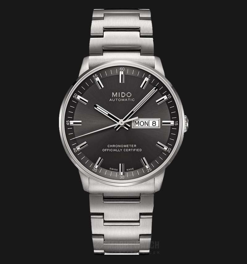 Mido Commander II Automatic Chronometer Grey Dial Silver Steel Strap Watch For Men - M021.431.11.061.00 Buy Now By Mido
