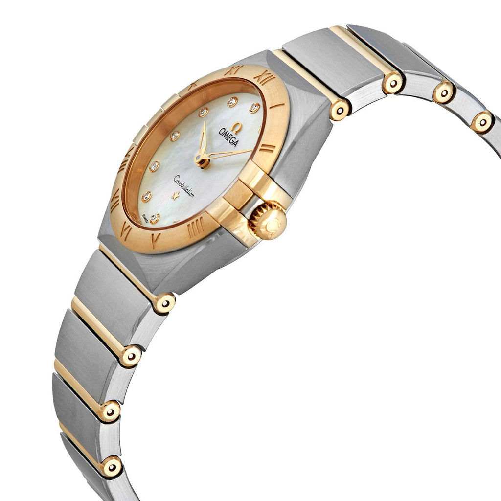 Omega Constellation Manhattan Mother of Pearl Dial Two Tone Steel Strap Watch for Women - 131.20.28.60.55.002 Buy Now By Omega