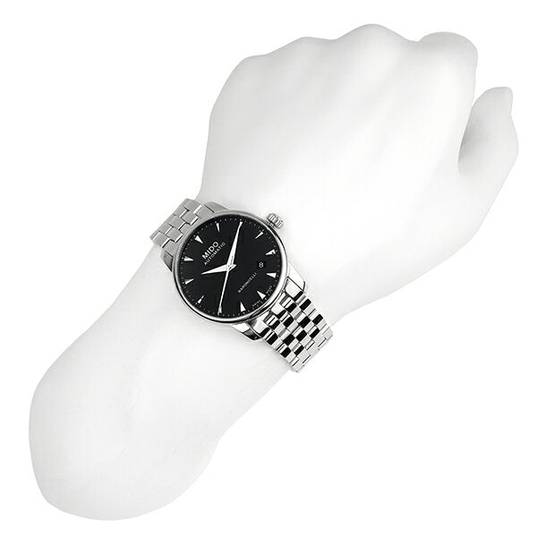 Mido Baroncelli Ii Automatic Black Dial Silver Steel Strap Watch For Men - M8600.4.18.1 Buy Now By Mido