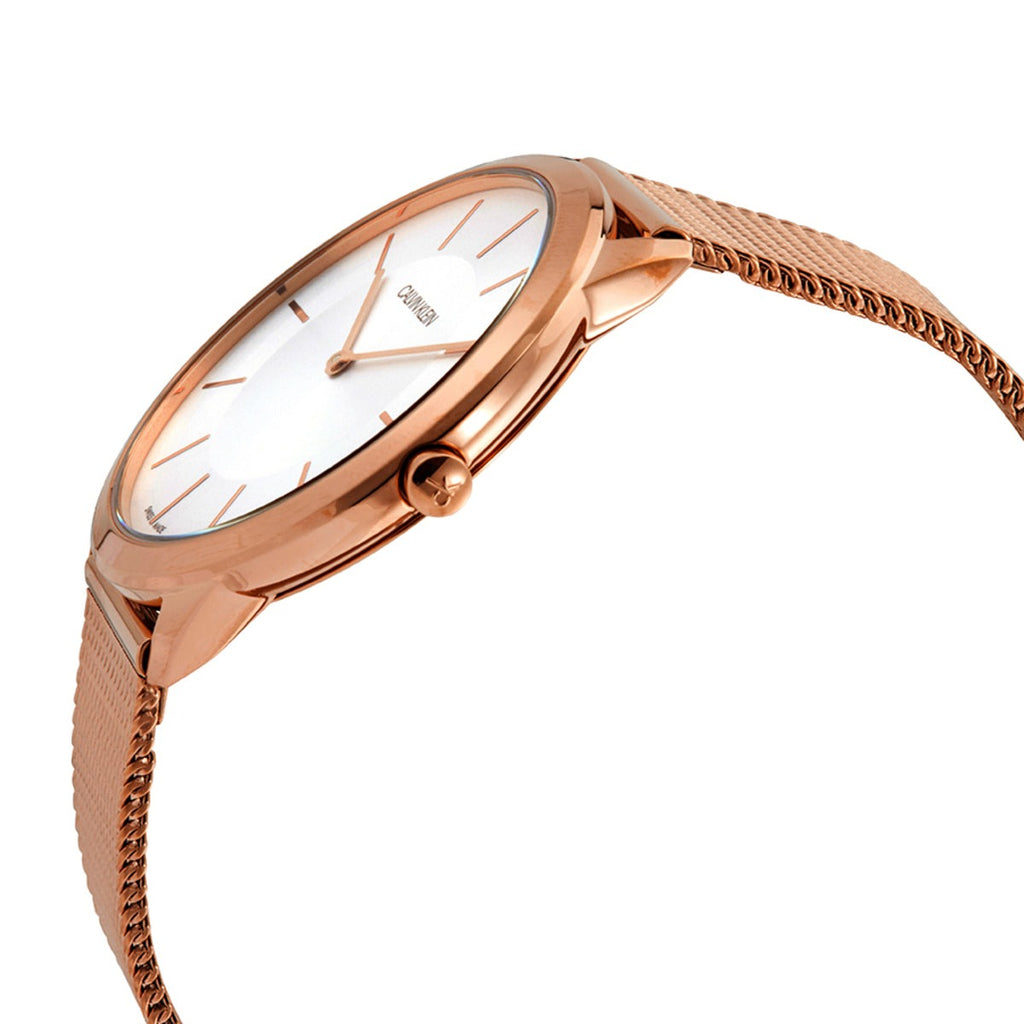 Calvin Klein Minimal White Dial Rose Gold Mesh Bracelet Watch for Men - K3M21626 Buy Now By Calvin Klein