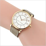 Marc Jacobs Roxy White Dial Cement Brown Leather Strap Watch for Women - MJ1533 Buy Now By Marc Jacobs