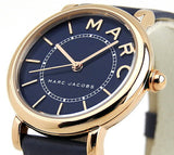 Marc Jacobs Roxy Navy Blue Dial Navy Blue Leather Strap Watch for Women - MJ1539 Buy Now By Marc Jacobs