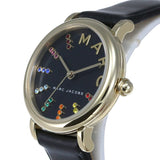 Marc Jacobs Roxy Black Dial Black Leather Strap Watch for Women - MJ1592 Buy Now By Marc Jacobs