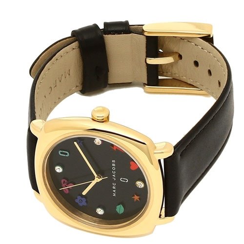 Marc Jacobs Mandy Black Dial Black Leather Strap Watch for Women - MJ1597 Buy Now By Marc Jacobs